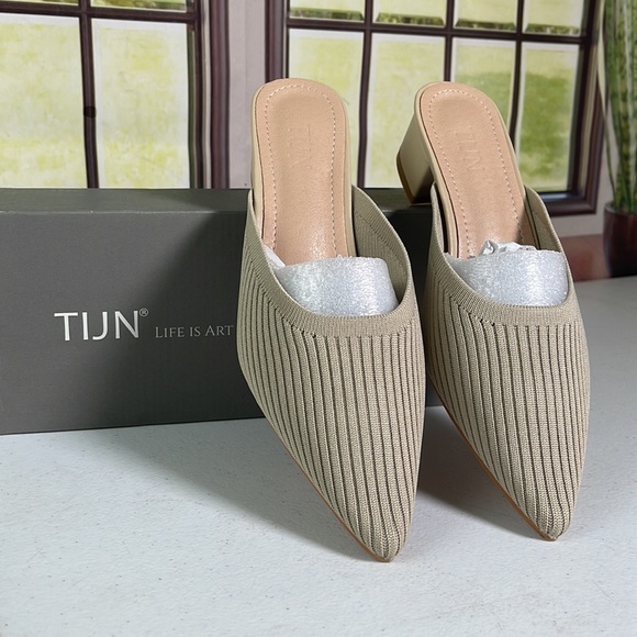 TIJN Helka Women Mule Shoes in Cream - Picture 2 of 4